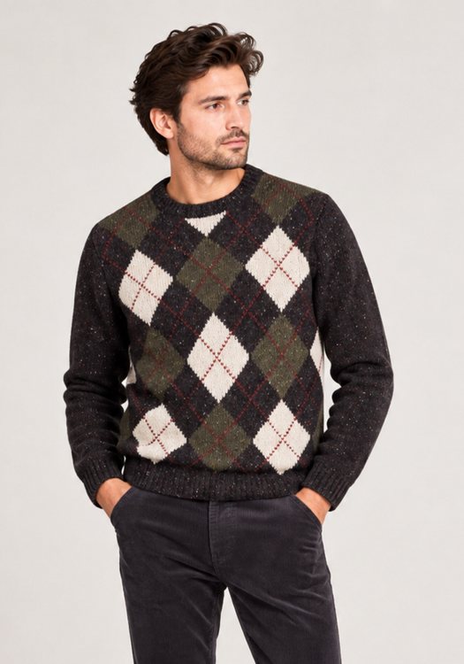 Fynch Hatton Pullover Argyle - 1610 363 866 Soil
