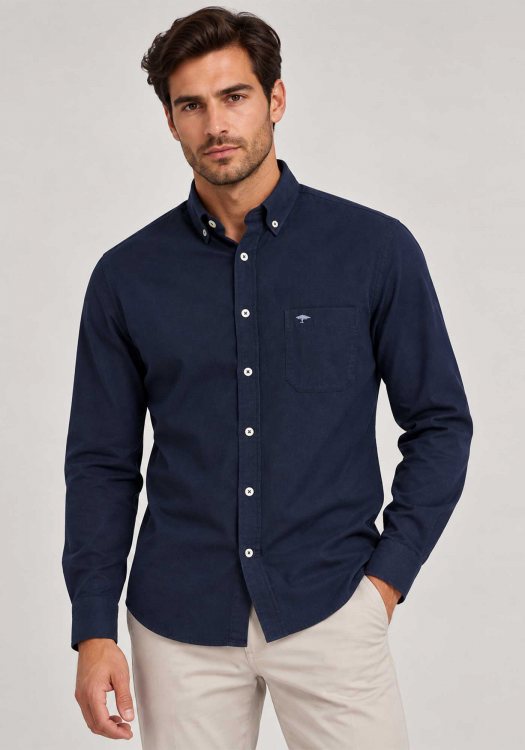Fynch Hatton Πουκάμισο Basic - 1610 6320 685 Navy