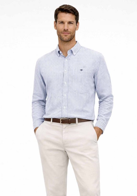 Fynch Hatton Πουκάμισο Soft Oxford - 1613 6020 654 Harbor Blue