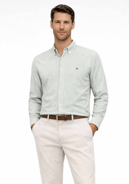 Fynch Hatton Πουκάμισο Soft Oxford - 1613 8440 740 Avocado