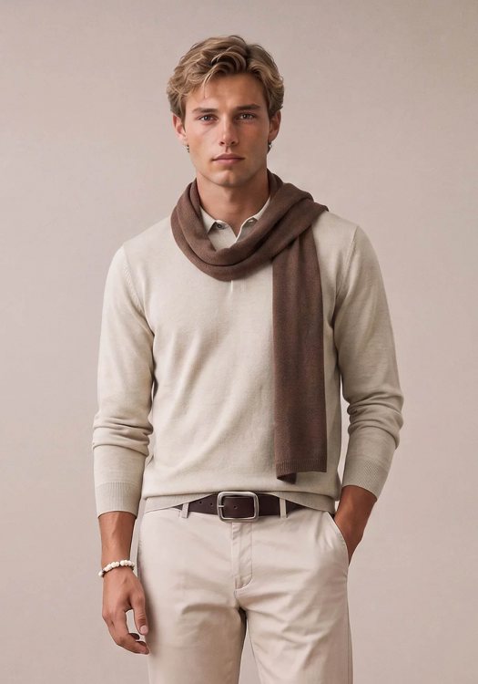 Fynch Hatton Polo Μπλούζα Superfine  - 1614 242 848 Clay