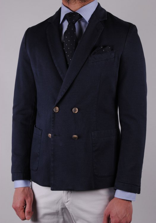 The Italians Gentlemen Blazer Double Breasted - Navy