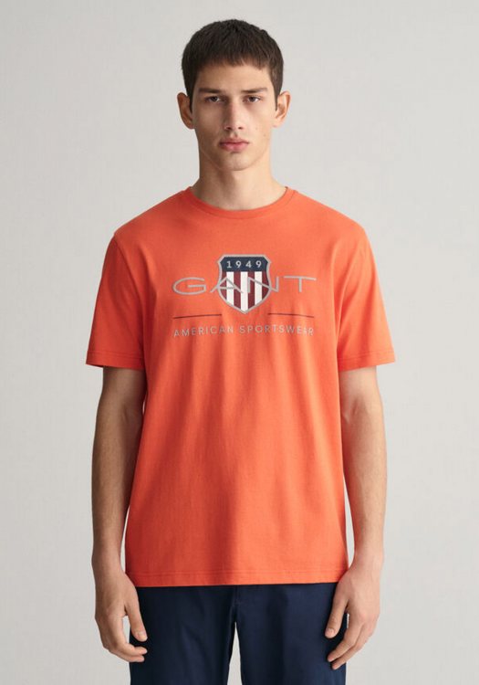 GANT Κοντομάνικη Μπλούζα της σειράς Archive Shield - 2003199 828 Burnt Orange