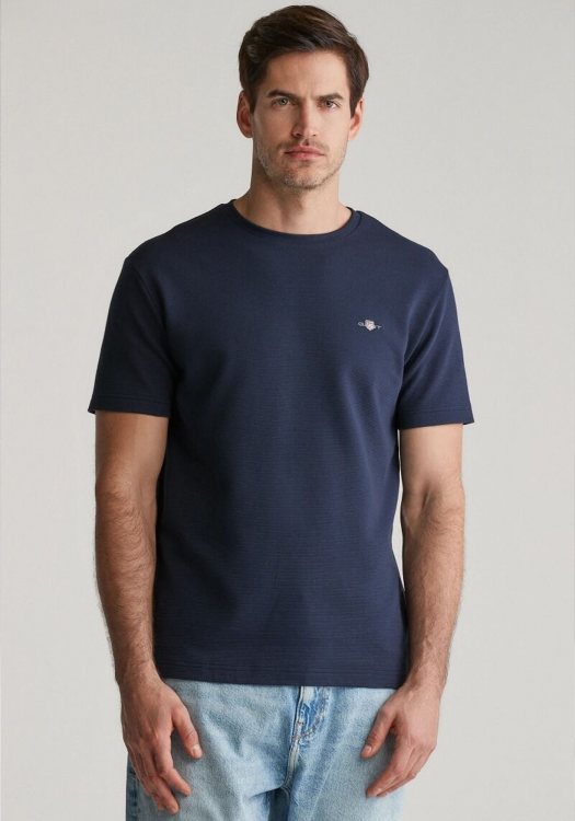 GANT T Shirt της σειράς Texture - 2003304 433 Evening Blue
