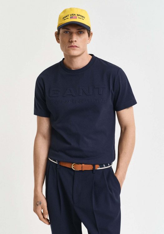 GANT T Shirt της σειράς Embossed - 2003339 433 Evening Blue