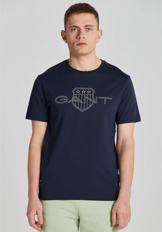 GANT Μπλούζα της σειράς Logo - 2005143 433 Evening Blue