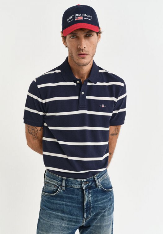 GANT Polo της σειράς Stripe - 2014022 433 Evening Blue