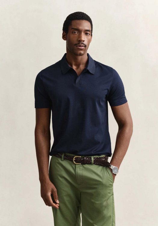 GANT Polo Open Collar - 2014124 433 Evening Blue