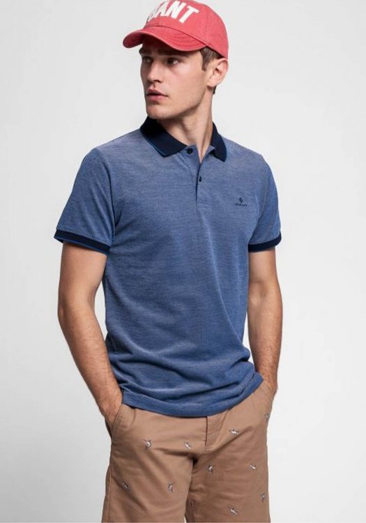 GANT Piqué Polo Μπλούζα της σειράς Oxford Pique - 2012012 423 Persian Blue