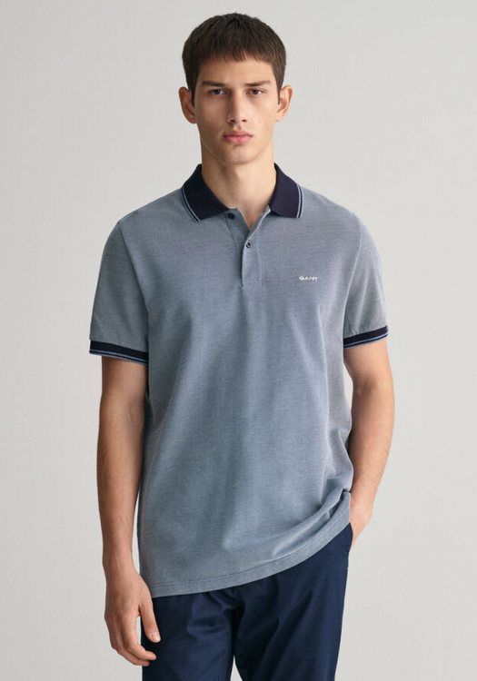 GANT Piqué Polo Μπλούζα της σειράς Oxford - 2057029 403 Dusty Blue Sea