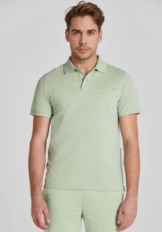 GANT Polo Μπλούζα της σειράς Tonal Shield - 2062025 345 Milky Matcha