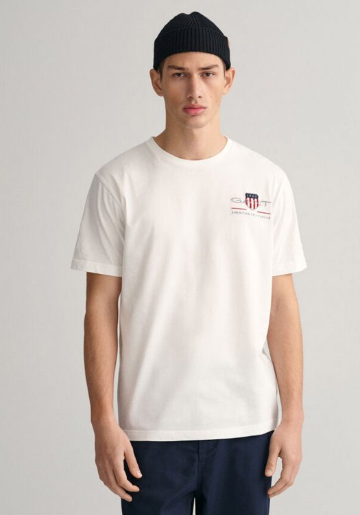 GANT Κοντομάνικη Μπλούζα της σειράς Archive Shield - 2067004 110 White