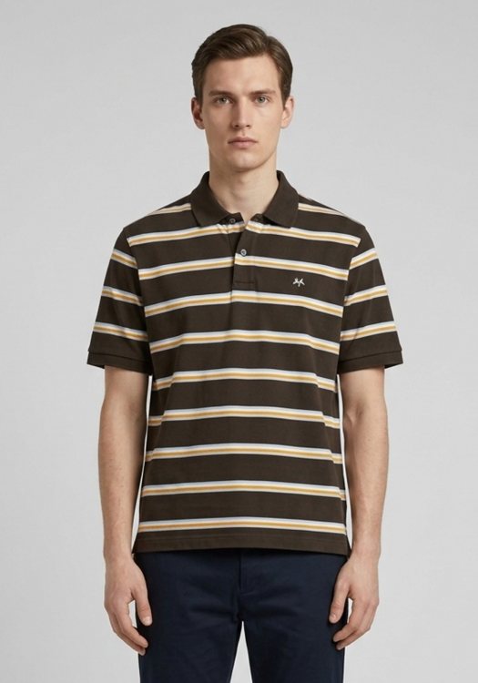 Thomas Burberry Μπλούζα Polo - 21395 12559 6004 Brown Stripe