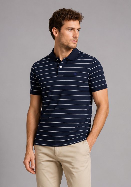 Thomas Burberry Polo Μπλούζα Stripe - 21399 12563 3002 Navy White