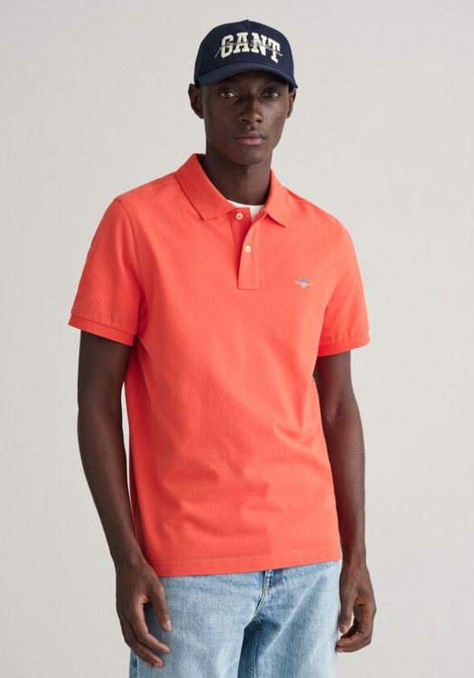 GANT Pique Polo Μπλούζα της σειράς Shield - 2210 828 Burnt Orange