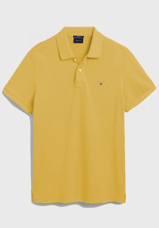 GANT Pique Polo Μπλούζα της σειράς Original - 2201 714 Banana Yellow