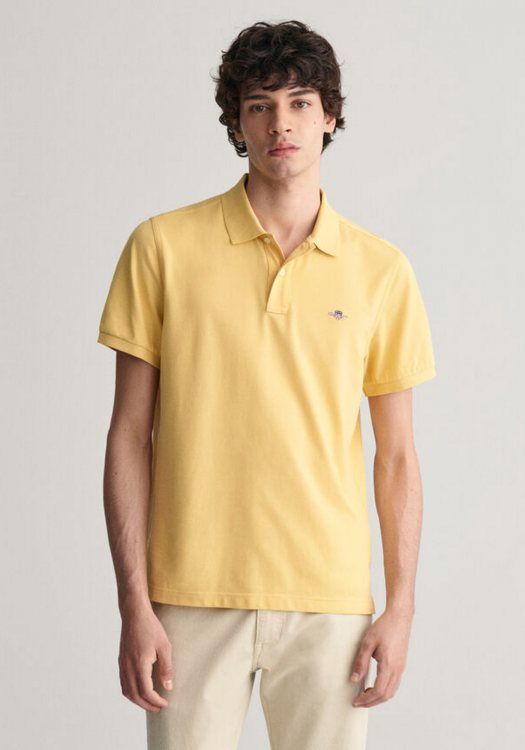 GANT Pique Polo Μπλούζα της σειράς Shield - 2210 726 Dusty Yellow