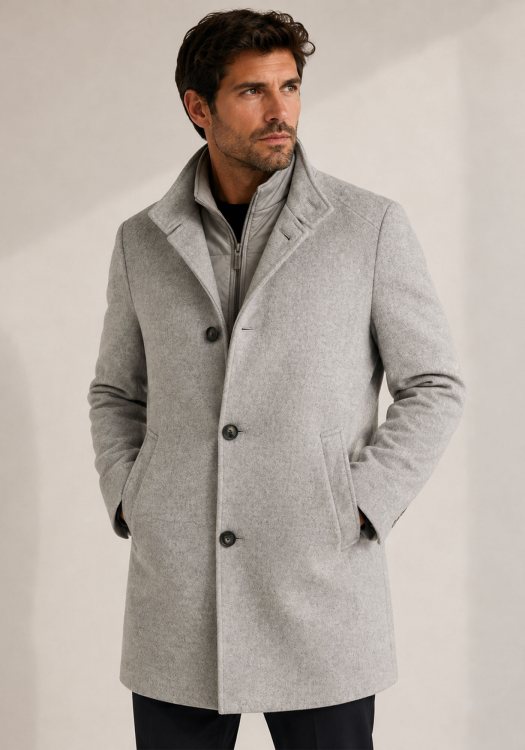 Bugatti Παλτό Classic - 221428 24205 220 Grey