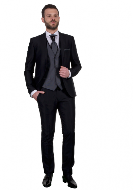 Fragosto Slim Fit Suit - Diamond Black