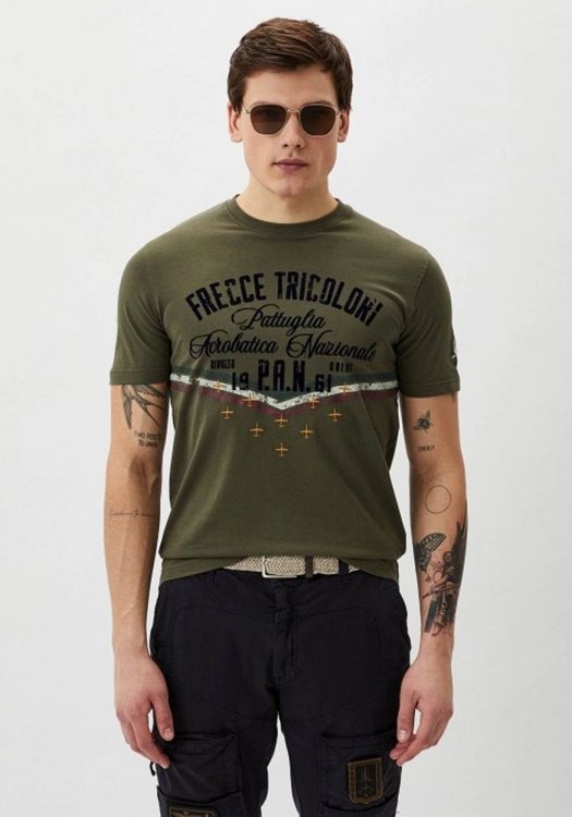 Aeronautica Militare Μπλούζα της σειράς Tricolori - TS2216 39284 Khaki