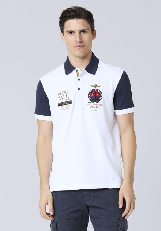 Aeronautica Militare Polo της σειράς 6th Wing - PO1856 94631 Off White