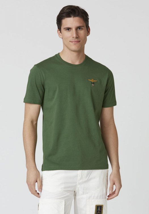 Aeronautica Militare Μπλούζα της σειράς Jersey - TS1580 39334 Forest Green