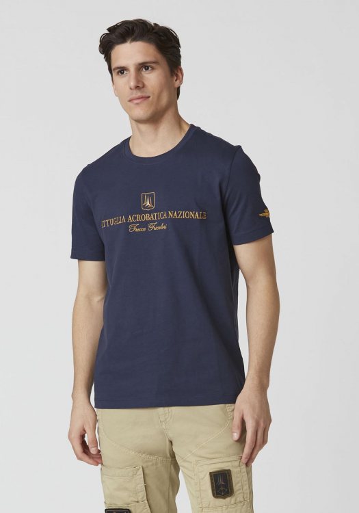 Aeronautica Militare Μπλούζα της σειράς Jersey - TS2410 08184 Navy