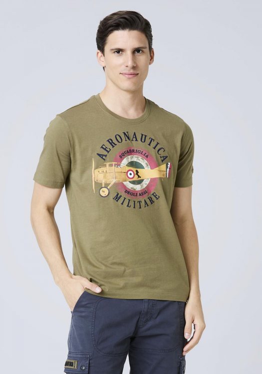 Aeronautica Militare Μπλούζα της σειράς Jersey - TS2414 07293 Military Olive