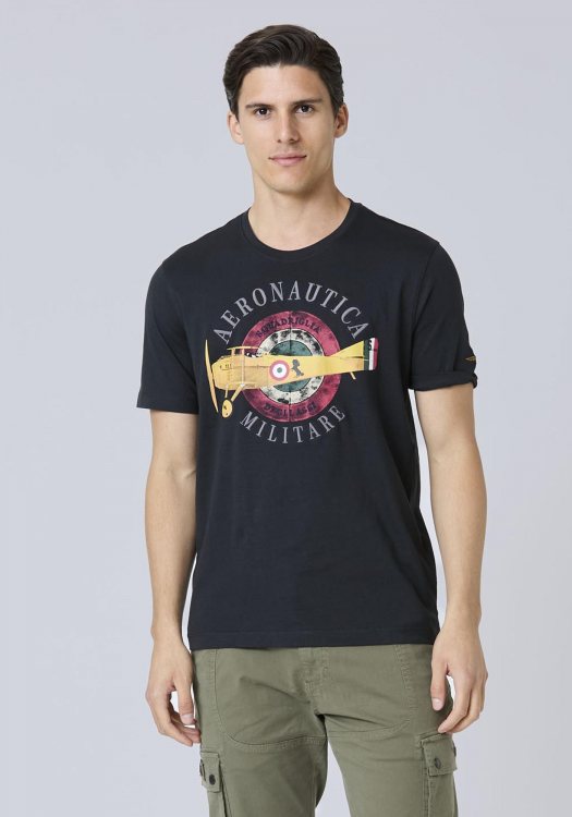 Aeronautica Militare Μπλούζα της σειράς Jersey - TS2414 08184 Navy