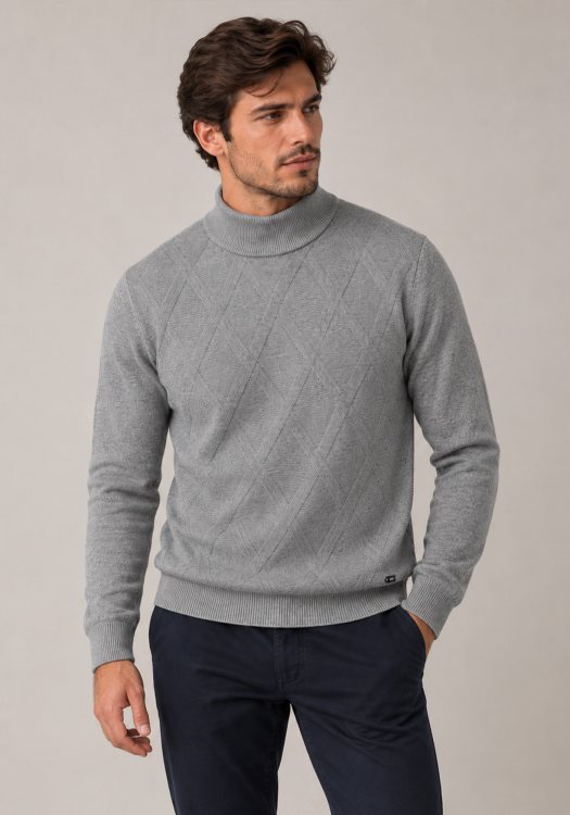 Monte Napoleone Ημί Ζιβάγκο Jacquard - 262 40 3445 4396 2 Grey