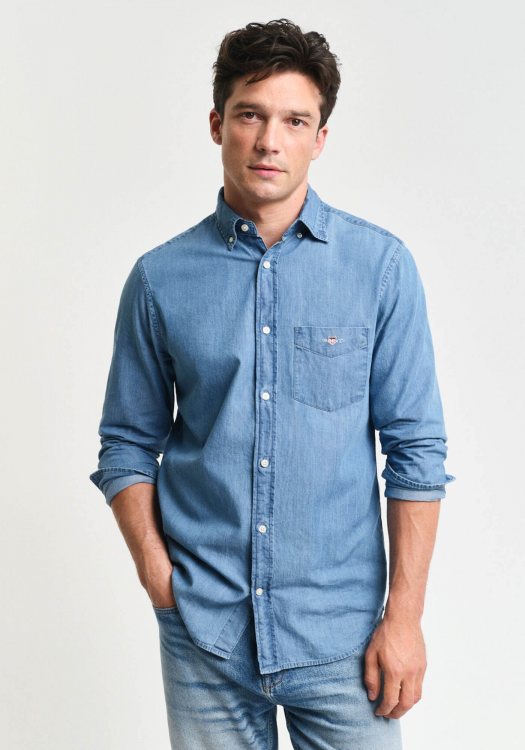 GANT Πουκάμισο της σειράς Denim - 3000400 980 Semi Light Blue