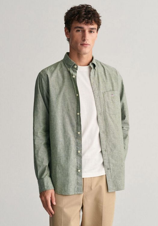 GANT Πουκάμισο της σειράς Linen - 3240100 313 Pine Green