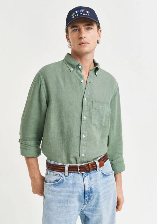GANT Πουκάμισο της σειράς Linen - 3240120 362 Kalamata Green