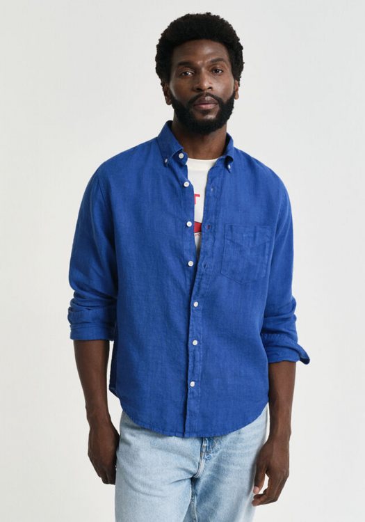 GANT Πουκάμισο της σειράς Linen - 3240120 407 Rich Blue
