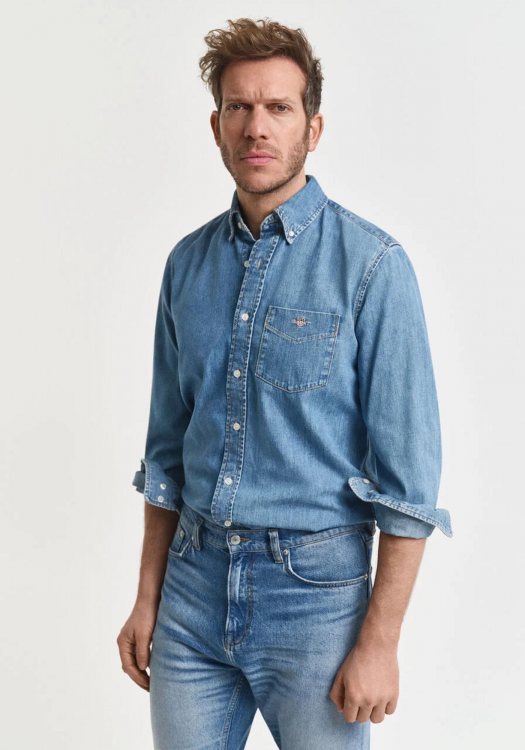 GANT Πουκάμισο της σειράς Denim - 3240199 981 Semi Light Bue 