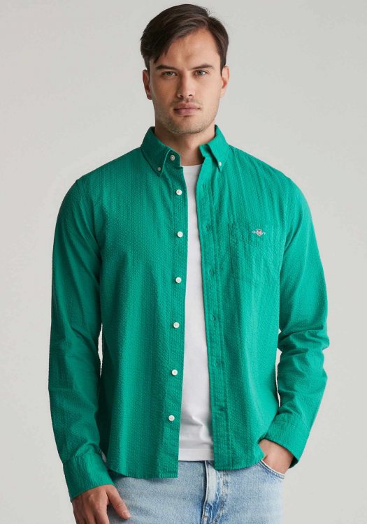 GANT Πουκάμισο της σειράς Poplin - 3250035 322 Deep Green 