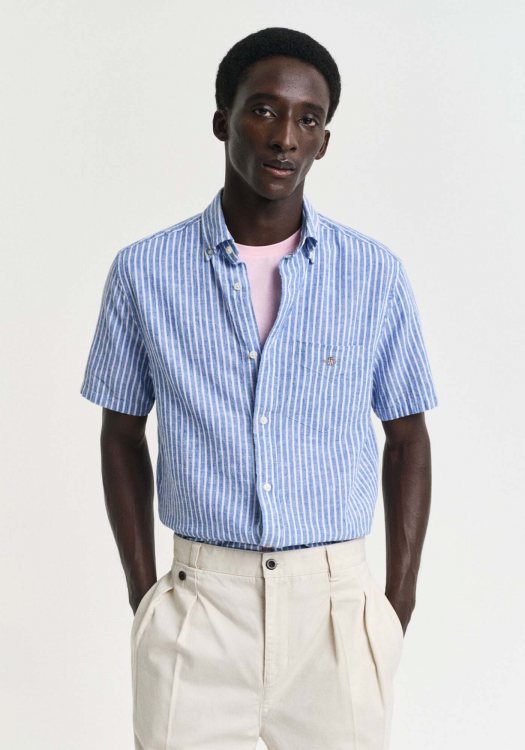 GANT Κοντομάνικο Πουκάμισο της σειράς Linen  - 3250039 407 Rich Blue