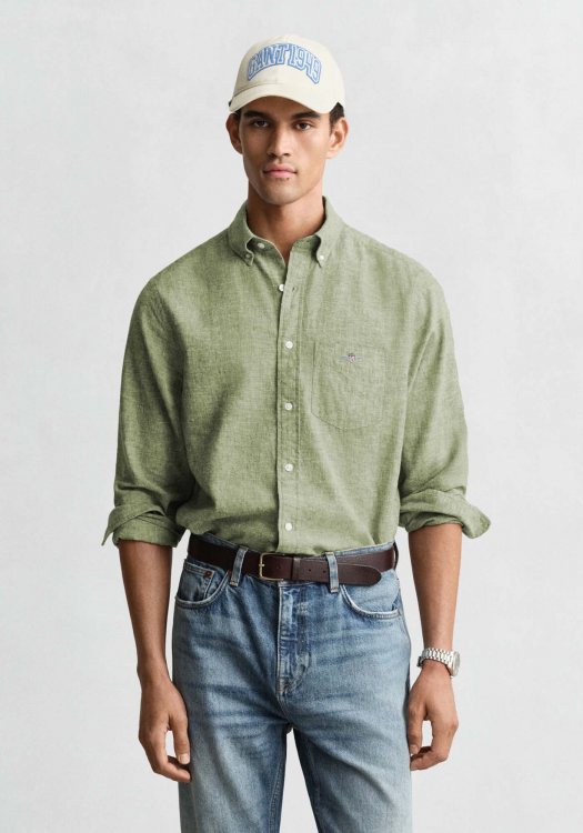 GANT Πουκάμισο της σειράς Linen - 3250082 354 Herb Green