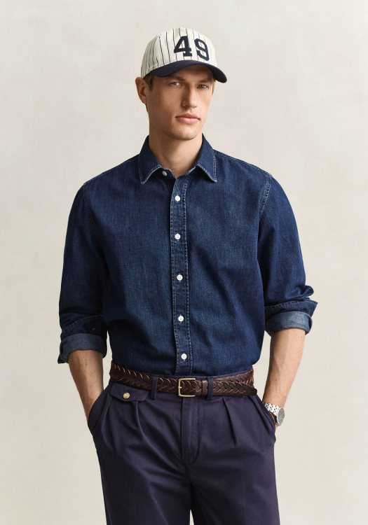 GANT Πουκάμισο Denim - 3260089 961 Dark Blue Worn In