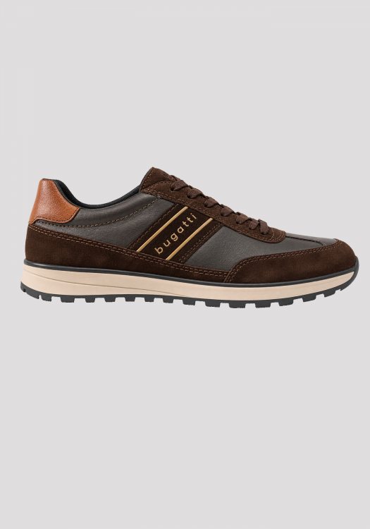 Bugatti Suede & Leather Sneakers - 332AWC031410 1000004132042 6111 Dk Brown Grey