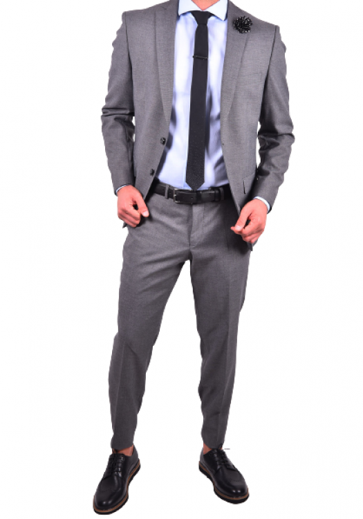 Fragosto Regular Fit Suit - Grey