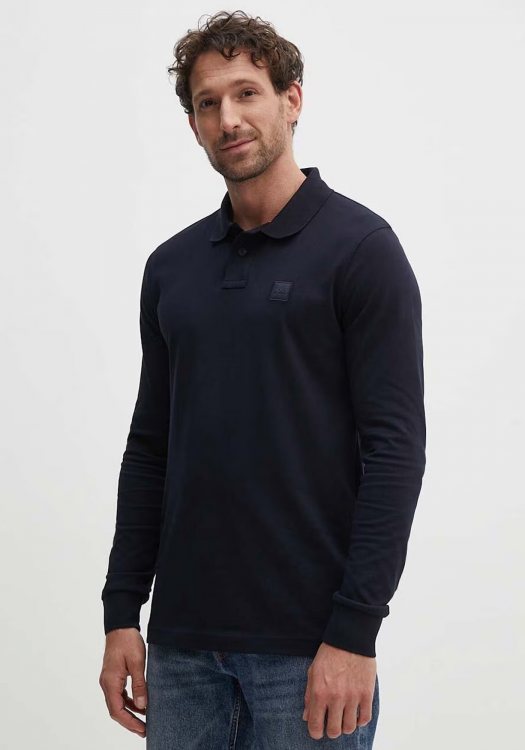 BOSS Μακρυμάνικη Polo της σειράς Passerby - 50507704 404 Dark Blue