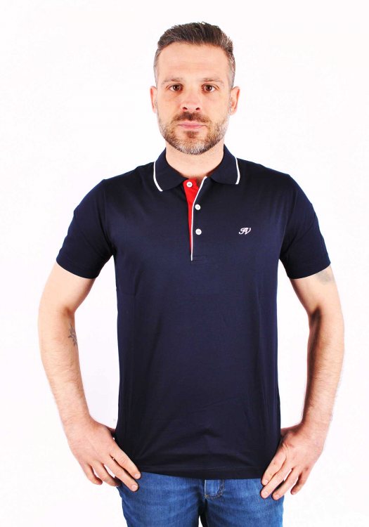 Nino Marini Polo Μπλούζα σε κανονική γραμμή - 41350 Blue 00050