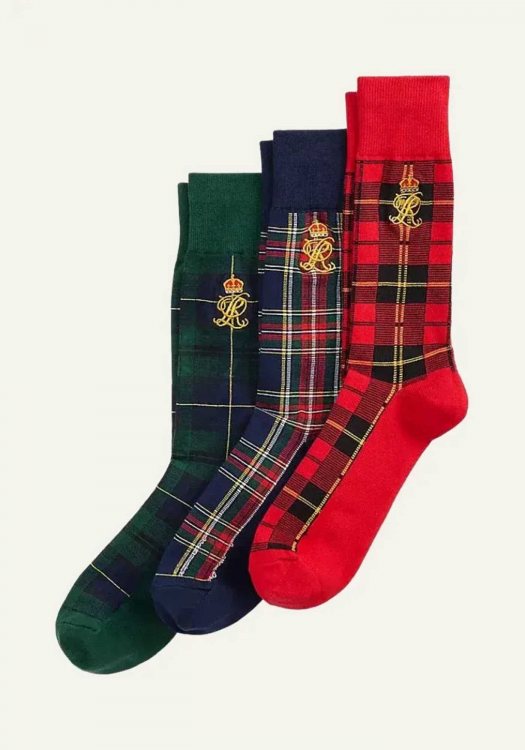 Polo Ralph Lauren 3P Κάλτσες Check - 449P22354 001 Multi