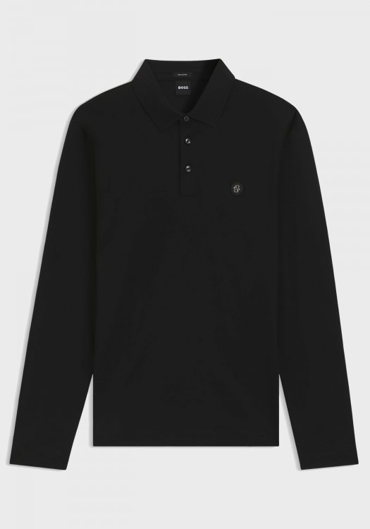 BOSS Μακρυμάνικη Polo της σειράς C Paley - 50523917 002 Black