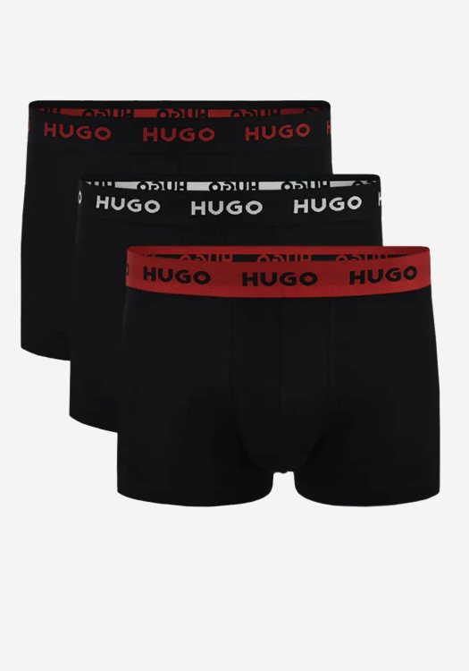 HUGO Pack 3 Boxers της σειράς Trunk - 50532611 010 Charcal