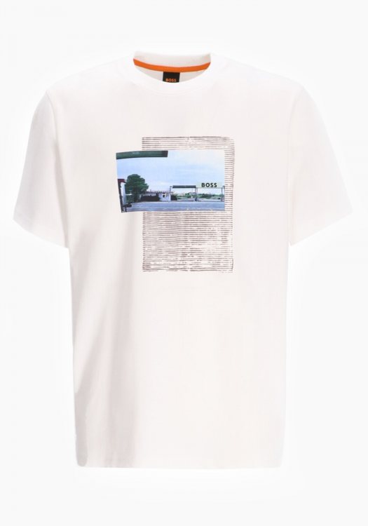BOSS T Shirt της σειράς Te Ontheway - 50539180 100 White