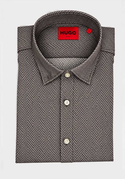 HUGO Πουκάμισο Kenno - 50545013 903 Brow n Overflow