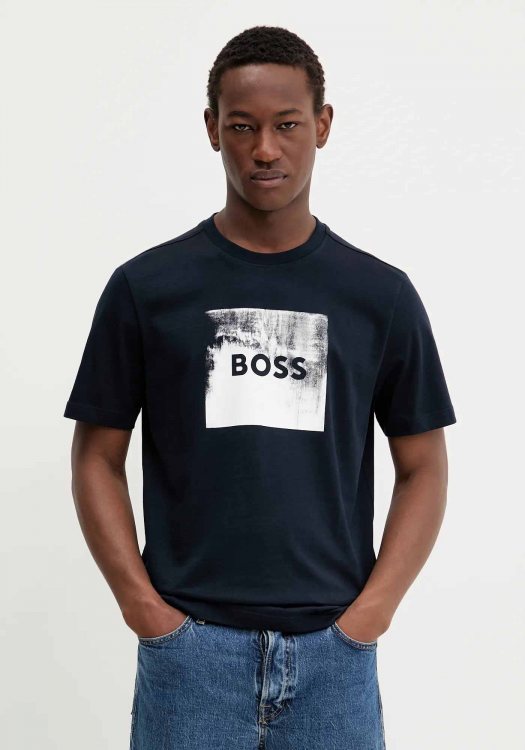 BOSS Κοντομάνικη T-shirt της σειράς Te Wheel - 50546381 404 Dark Blue