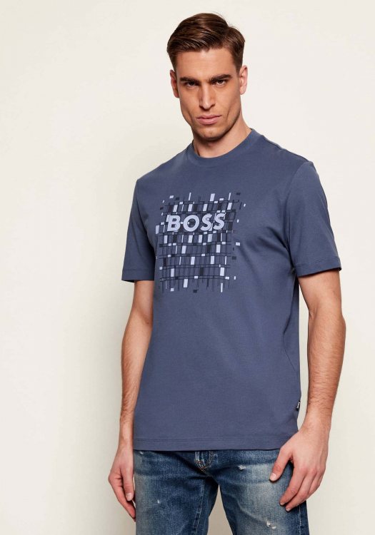 BOSS Κοντομάνικη T-shirt της σειράς Thompson 250 - 50555799 468 Open Blue